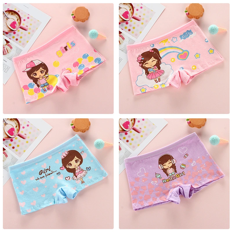 Cartoon Children's Underwear Cotton Girls' Princess Boxers