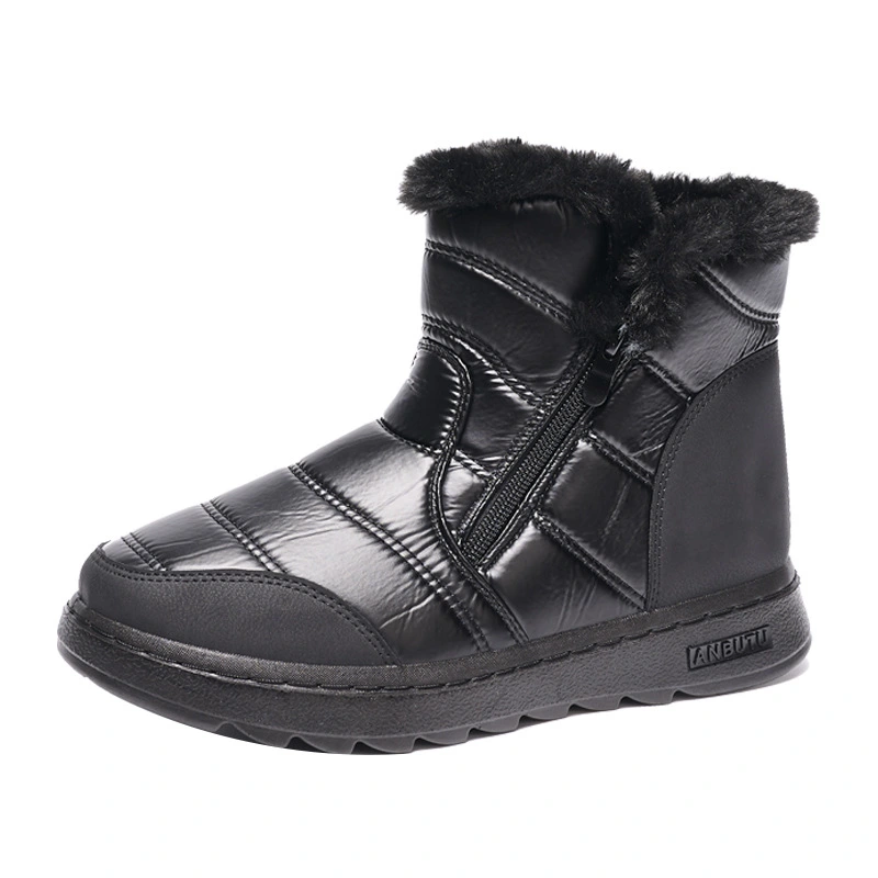 Women's High Cotton-padded Shoes Cold-proof Warm With Velvet
