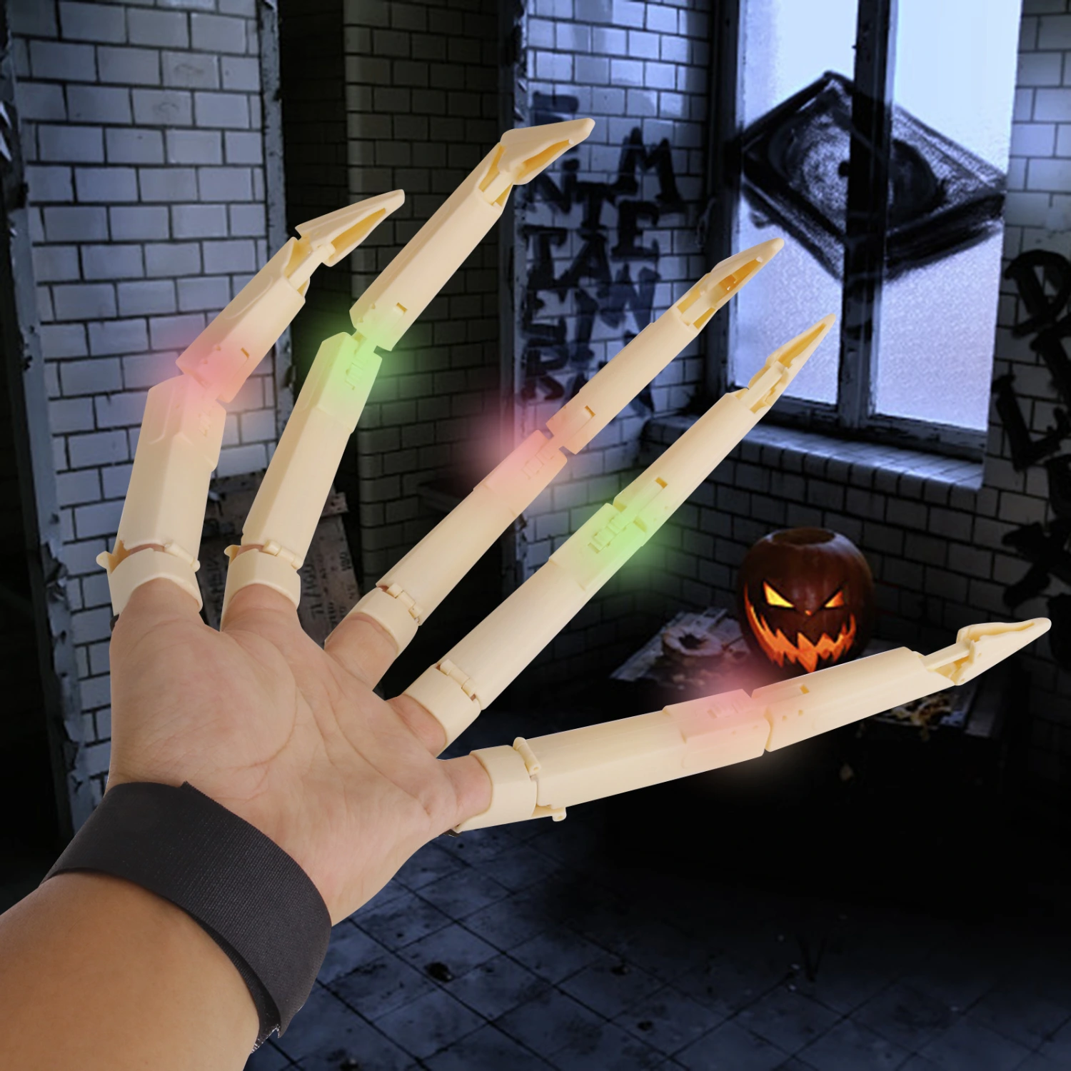 Halloween Finger Joint Glow Claw Party Prop