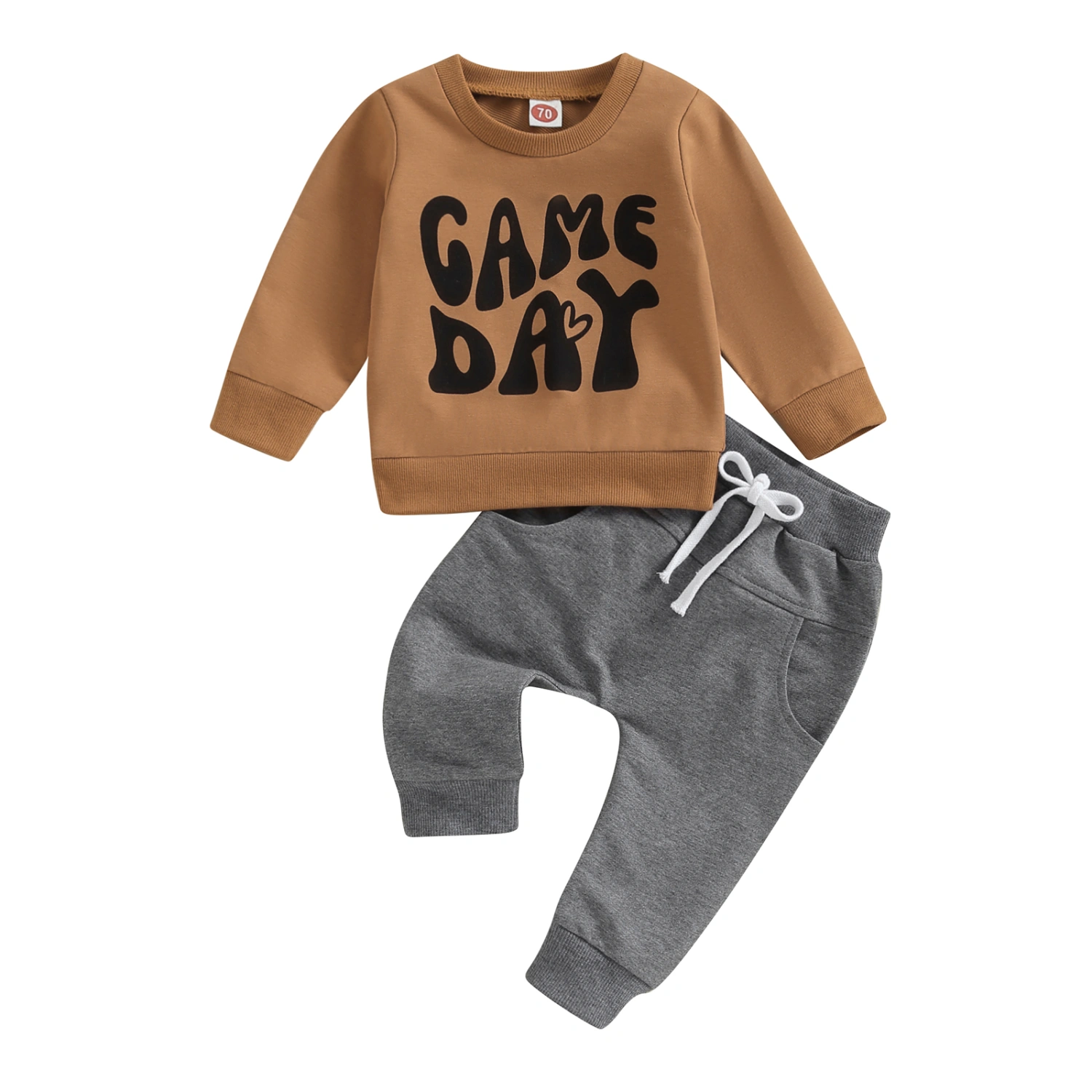 Newborn Pants Set Baby Boys Letter Print Sweatshirt and Pants