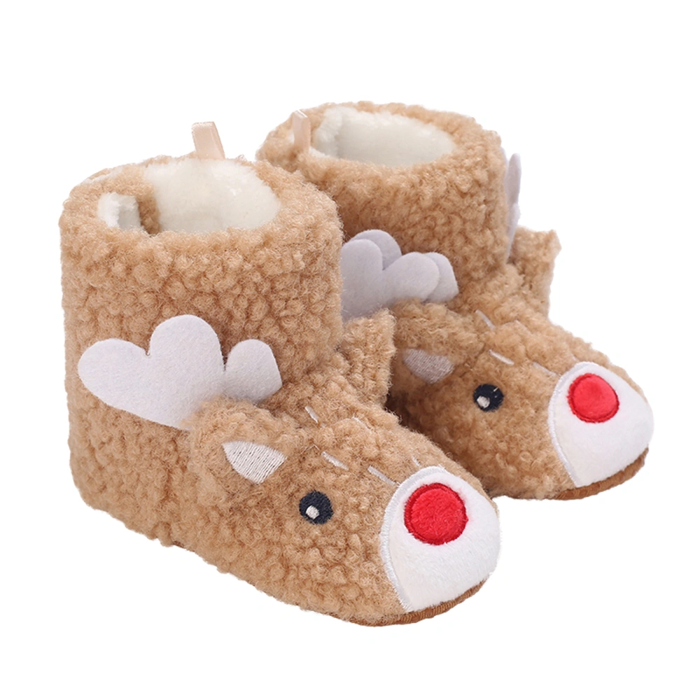 Baby Christmas Shoes, Soft Sole Cartoon Elk Non-Slip Infant Boots