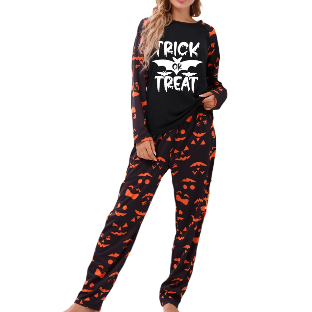 Family Matching Halloween Pajamas Set Bat Print Pajamas Sleepwear