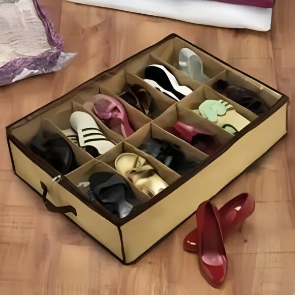 Twelve Grid Transparent Storage Shoe Box