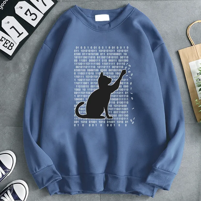 Code And Cat' Programmer Cat Dad Sweatshirt