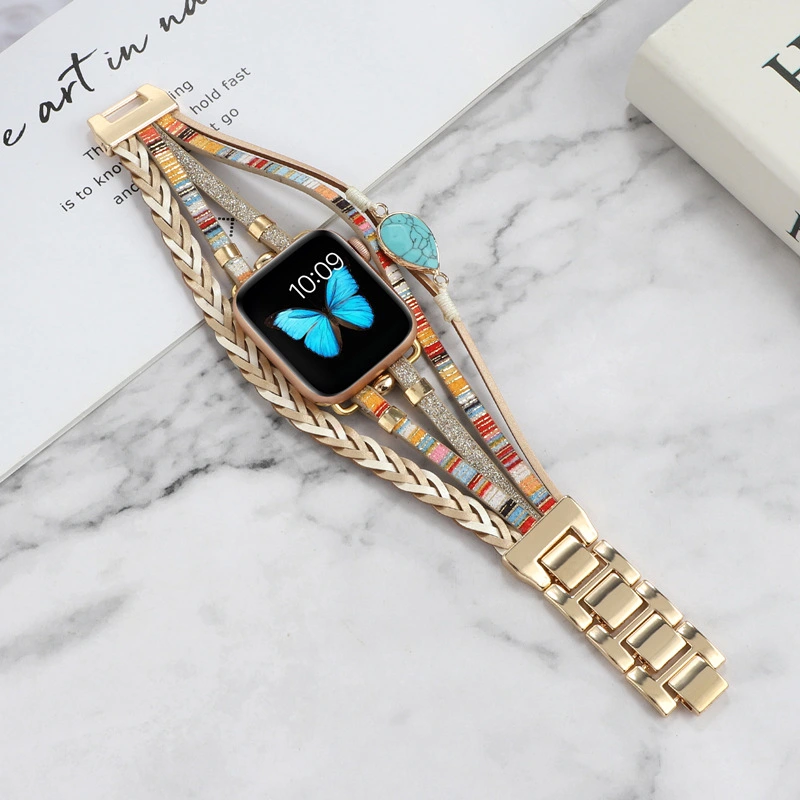 Smart Sports Watch Metal Retro Original Stone Strap