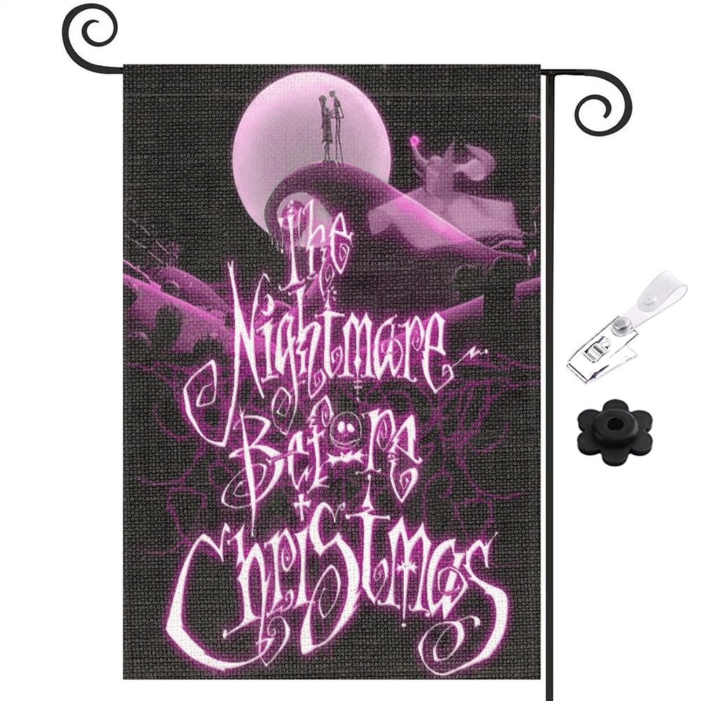 Nightmare Before Christmas Jack Saly Garden Flag Decorative Double Sided(XTV)