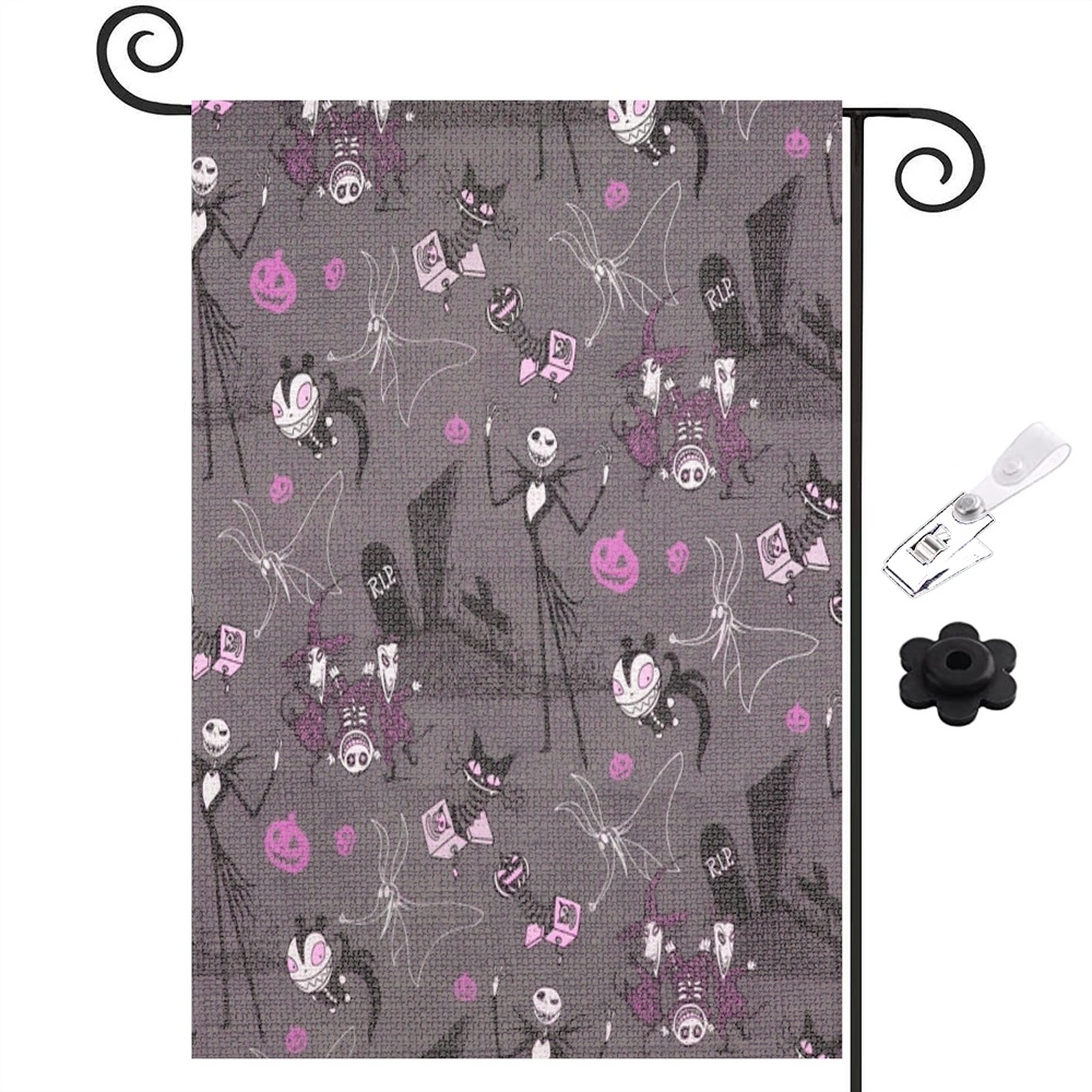 Nightmare Before Christmas Jack Saly Garden Flag Decorative Double Sided(XTV)