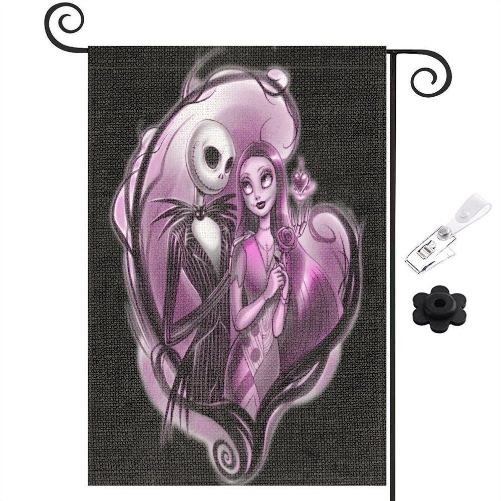 Nightmare Before Christmas Jack Saly Welcome Garden Flags,Yard Decoration Flags(YLI)