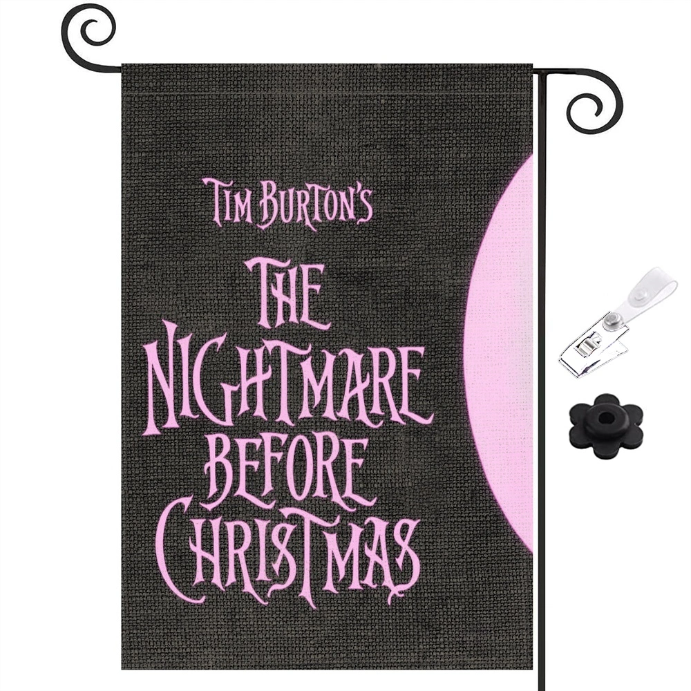 Nightmare Before Christmas Jack Saly Garden Flag for Outdoor,Spring Saint Patrick Decors for Outside Holiday Double Sided(WGW1)
