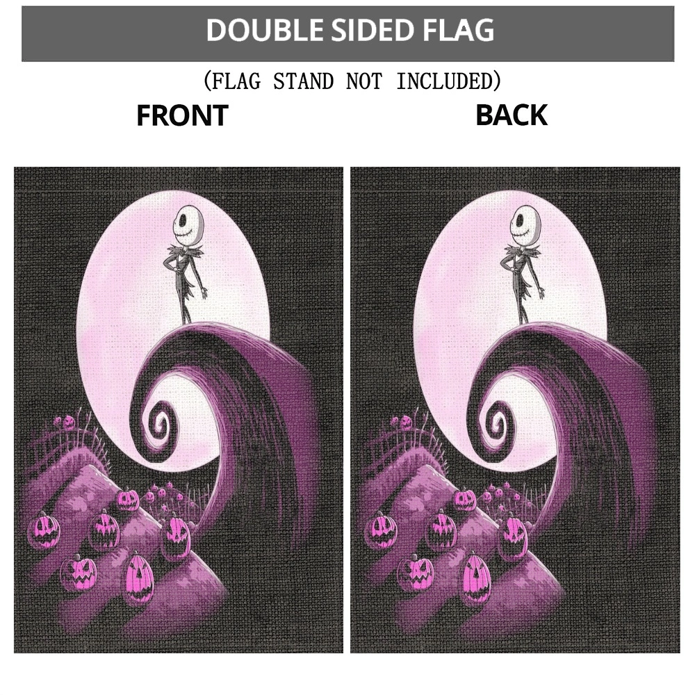 Nightmare Before Christmas Jack Saly Garden Flag for Outdoor,Spring Saint Patrick Decors for Outside Holiday Double Sided(WGW1)