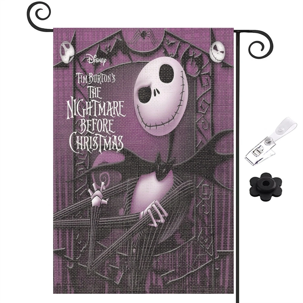 Nightmare Before Christmas Jack Saly Double Sideds Garden Flag,Decorative Garden Flags - Weather Resistant & Double Stitched(ZLW)