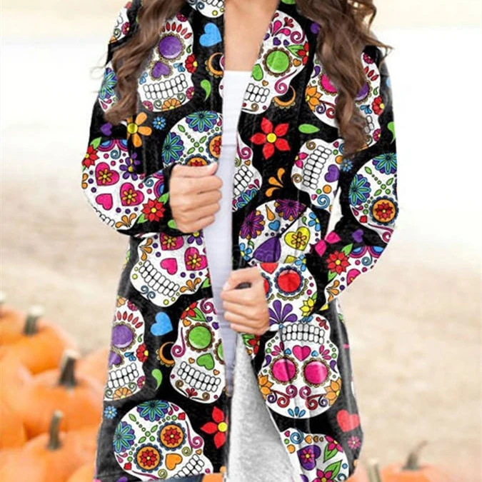 Halloween Coat Cardigan Large Size Women's Clothing