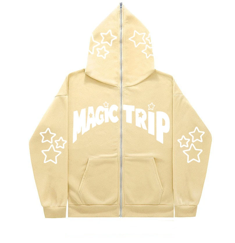 Full-face Zipper Sweater Letter XINGX Hoodie Zipper To The Top Tide Coat Personalized Men's Clothing