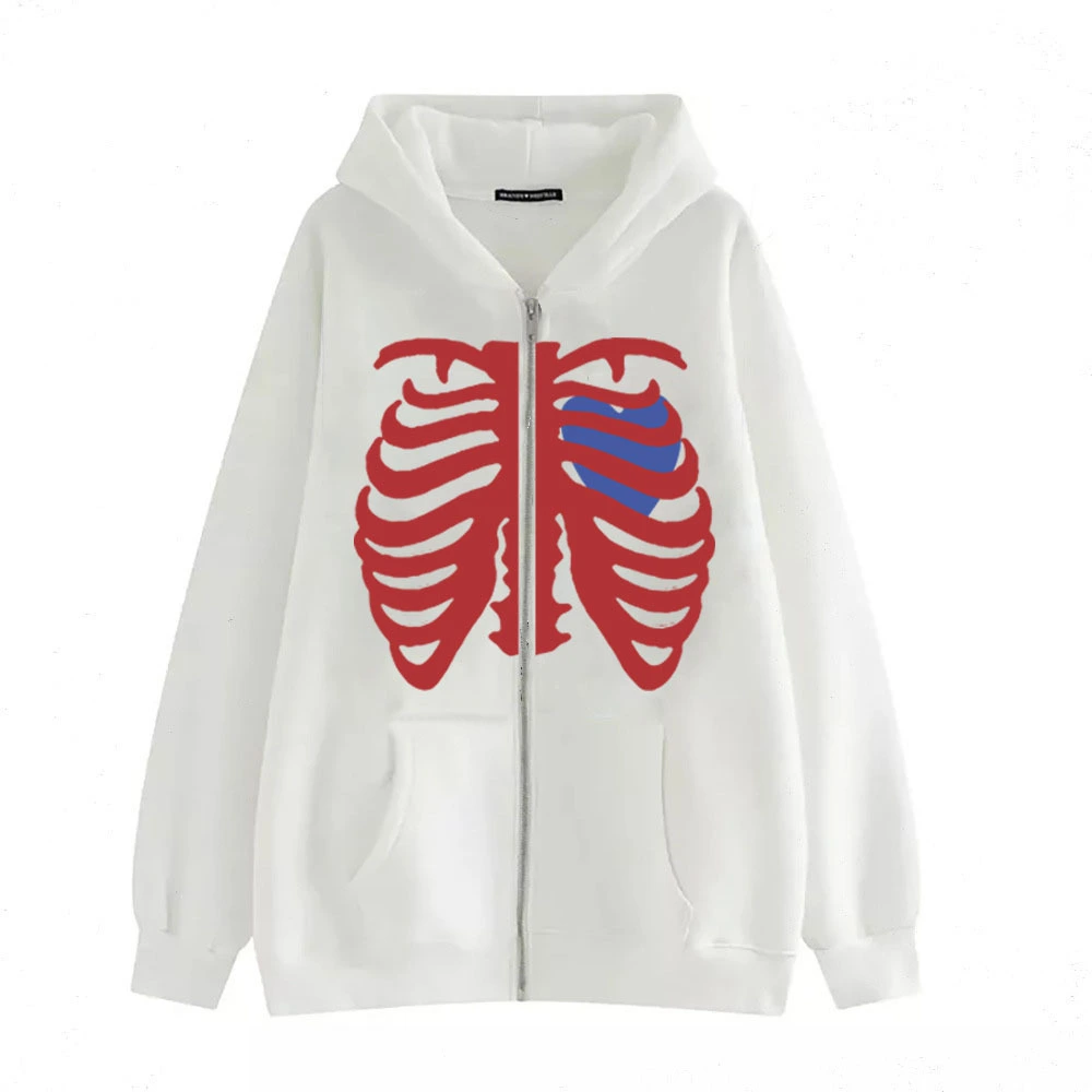 High Street Skeleton Hoodie Skeleton Hoodie Spring And Autumn Fleece