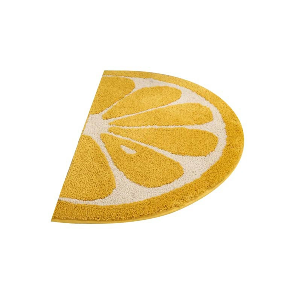 Bathroom Rug Bath Mat Orange Semicircle Water Absorbent Doormat 