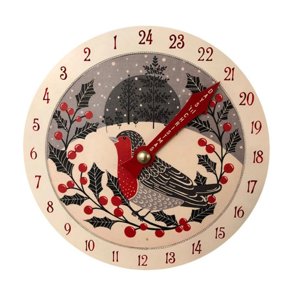 Christmas Advent Calendar Vintage Wooden Christmas Countdown Clock