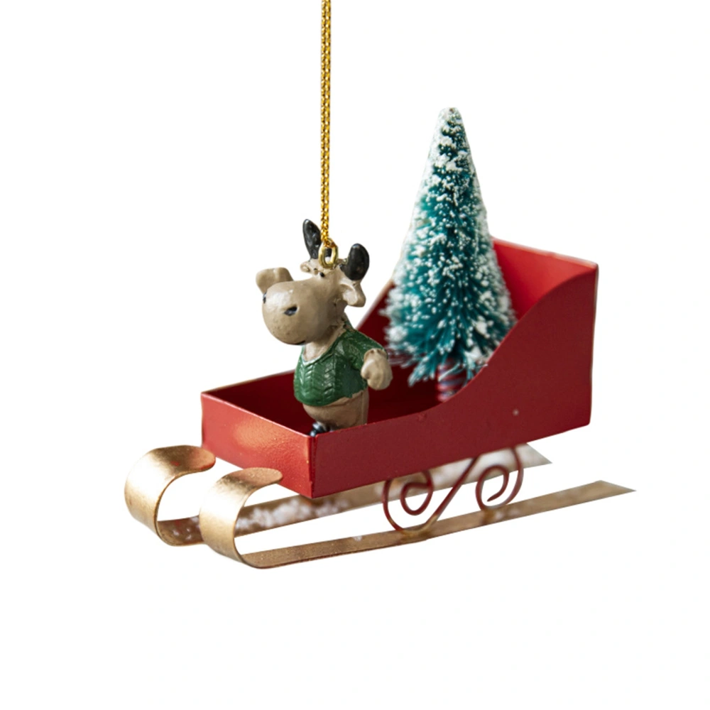 Christmas Tree Ornament, Elk Snowman Santa Claus Hanging Ornament