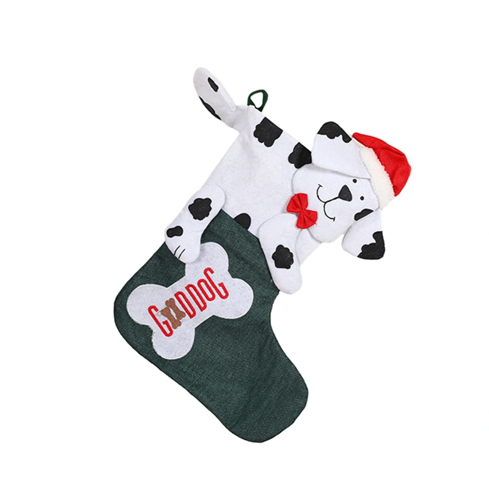 Christmas Stockings Gift Bag Cute Tiger/Dog Hanging Candy Bag Socks 