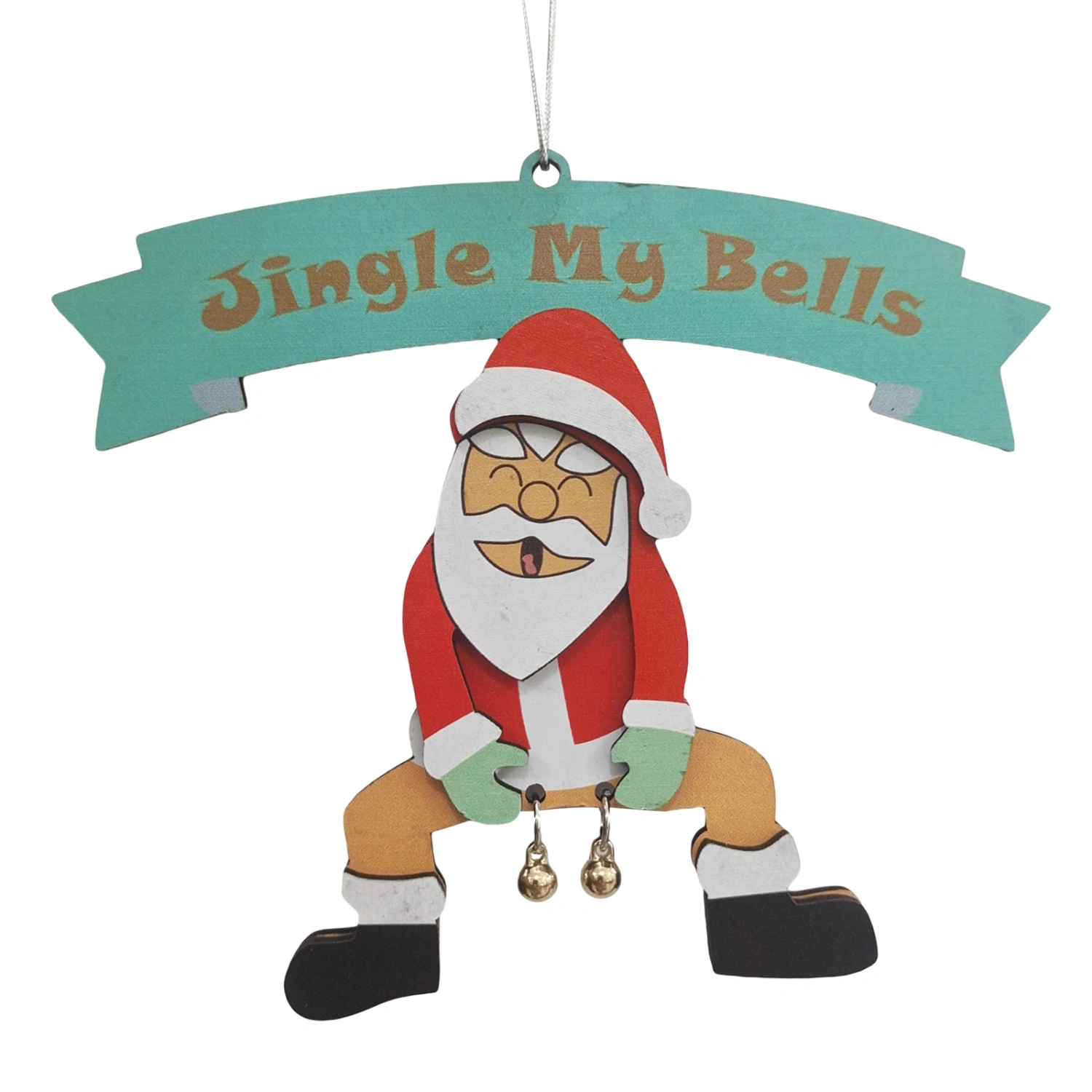Christmas Wooden Santa Claus Sign Hanging Tree Decorations for Wall