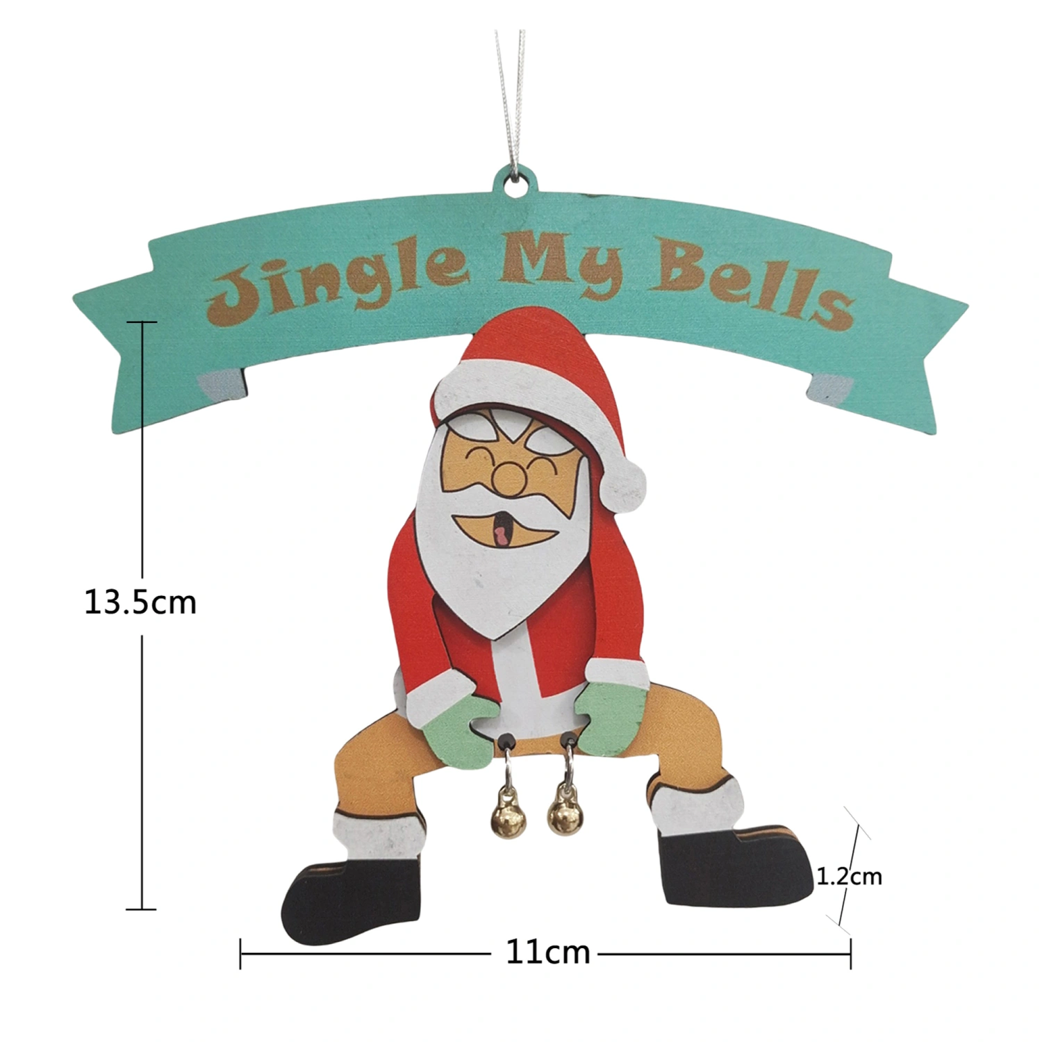 Christmas Wooden Santa Claus Sign Hanging Tree Decorations for Wall