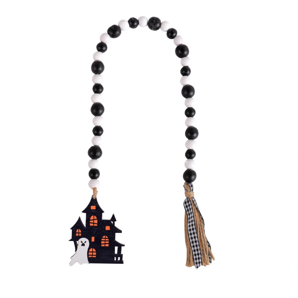 Halloween Wood Bead Pumpkin Ghost Witch Beads Pendants Decoration