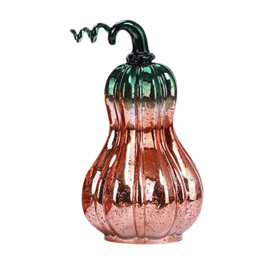 Glass Pumpkin Decorations Autumn Halloween Table Ornaments for Home