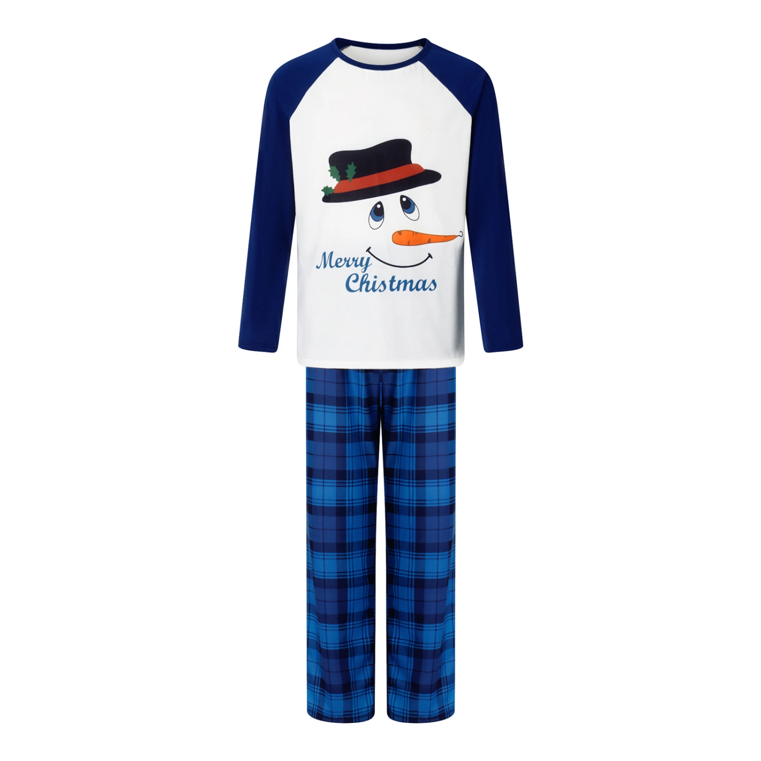 Family Matching Christmas Pajamas, Letter Plaid Sleepwear Outfits