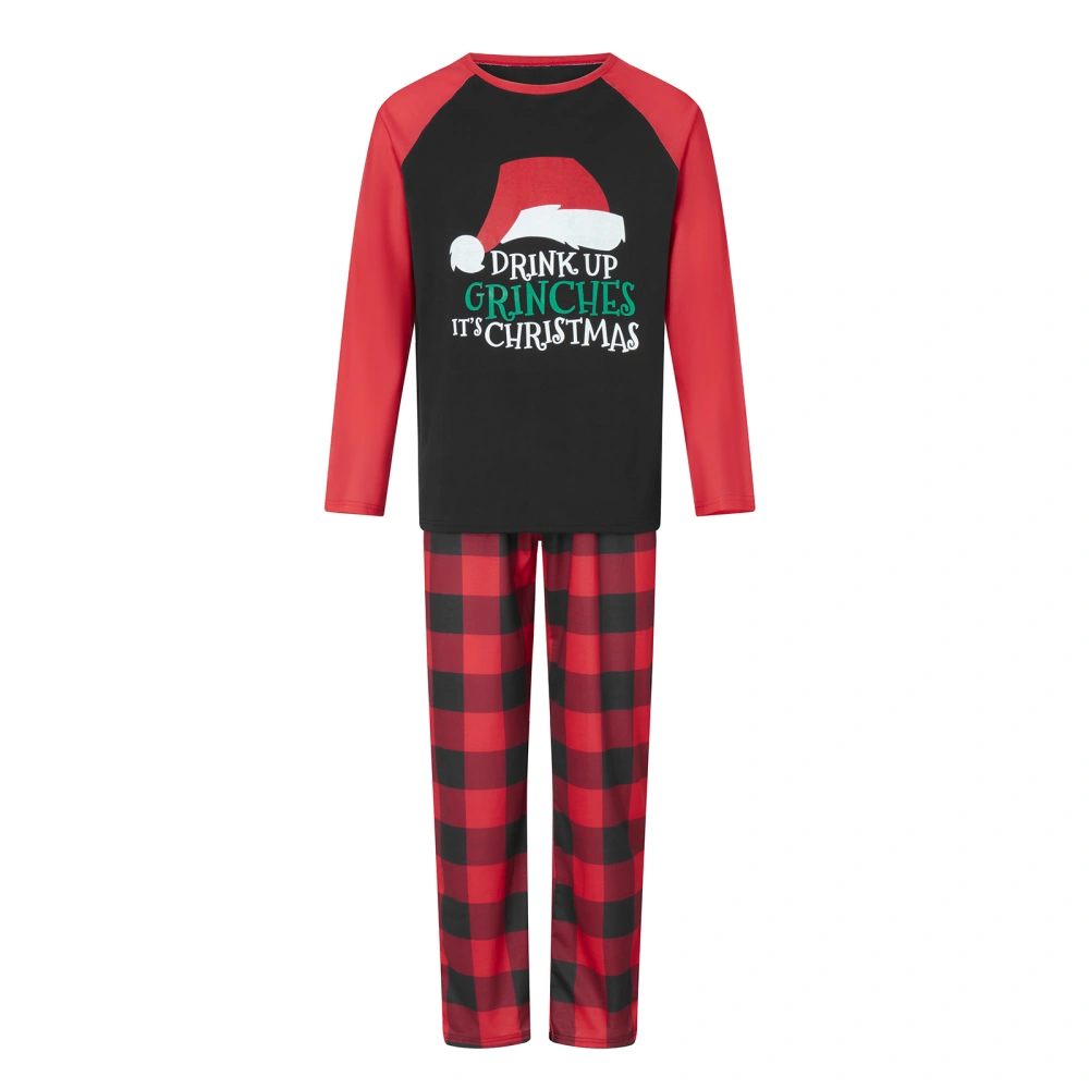 Family Matching Christmas Pajamas, Letter Print Sleepwear Outfits