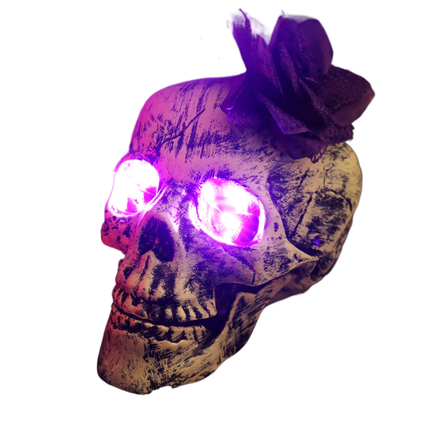 Halloween Skull Head with Light Up Eyes Spooky Skull Decorations