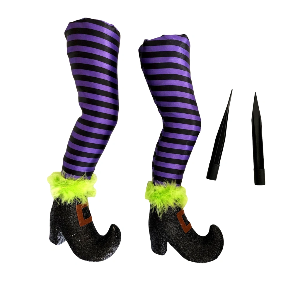 Halloween LED Witches Legs Decor Glowing Garden Party Porch Decor