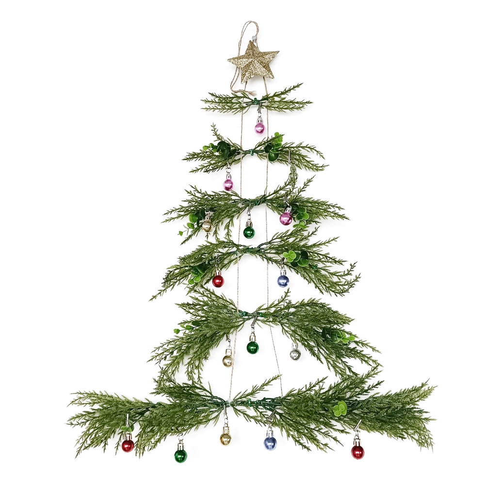 Christmas Wall Decoration Hanging Artificial Christmas Tree with Light