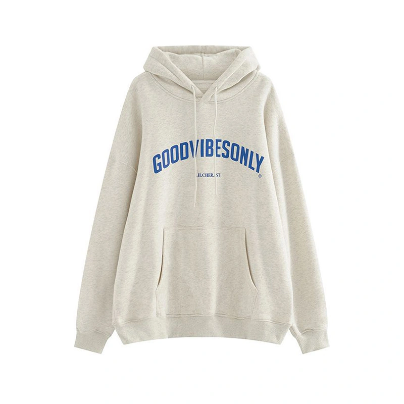 Women's Thicken Hood Sweatshirt, Letter Print Long Sleeve Hoodies