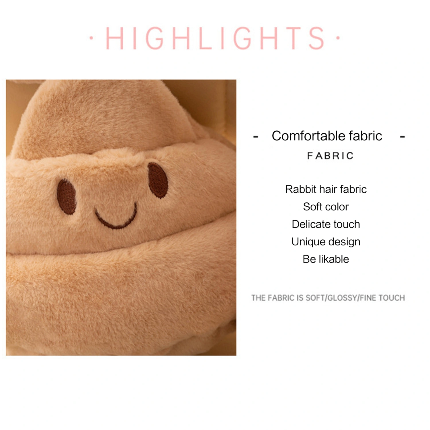 Women's Plush Handbag Cute Funny Faeces Shaped Shoulder Bags