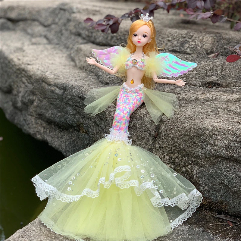 Barbie Mermaid Dolls BJD Doll with 11 Removable Joints Princess Toys