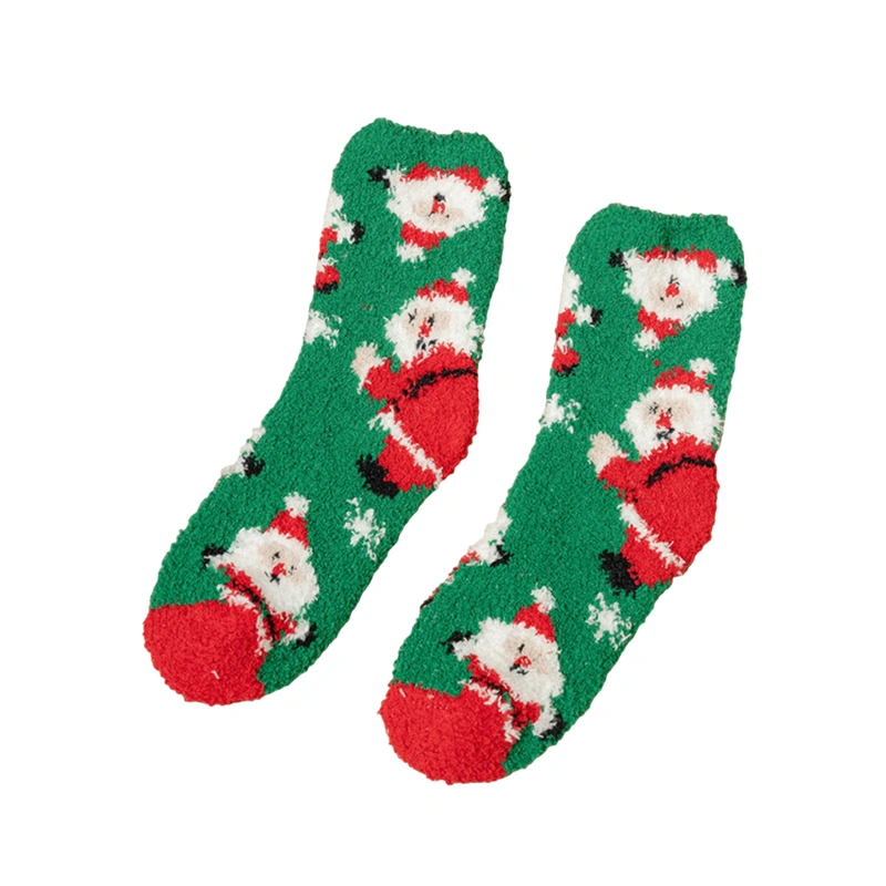 Christmas Socks, Soft Warm Elastic Snowman Santa Claus Casual Socks