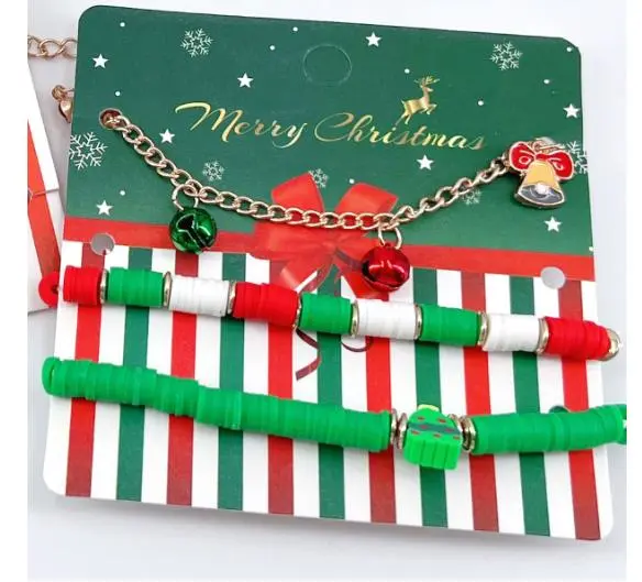 Christmas Bracelet Set Adjustable Bells Charm Bracelet for Women
