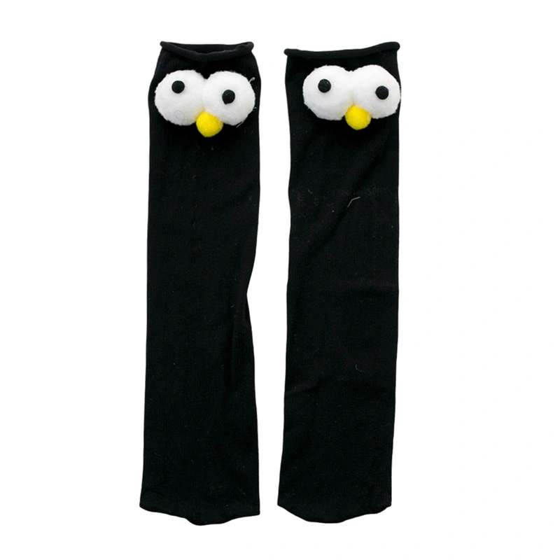 Toddler Kid Knee High Socks with 3D Big Eyes Non-Slip Grips Socks