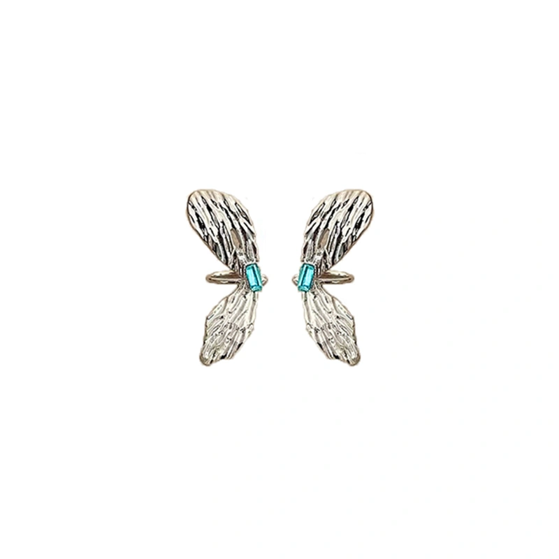 Women Butterfly Wing Ear Clip Elegant Non Piercing Clip-on Earrings