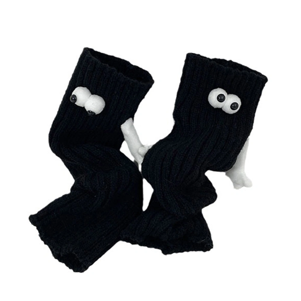 Women's Below Knee Socks Holding Hands Socks Knit Leg Warmers