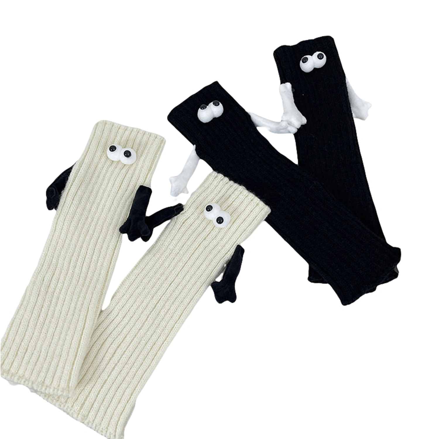 Couple Holding Hands Leg Warmers, Magnetic Suction Boots Covers