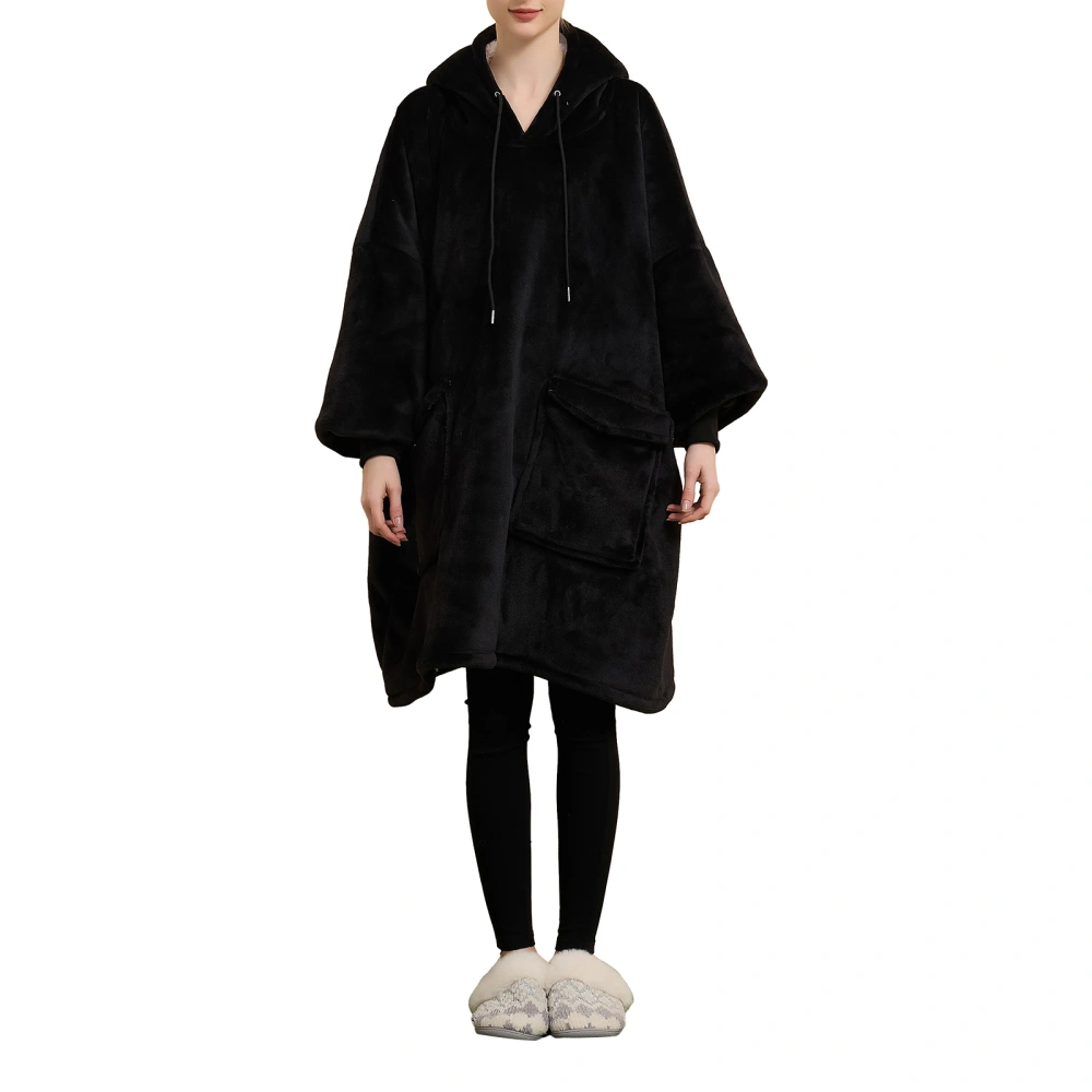 Blanket Hoodies Wearable Oversized Hooded Blanket Soft Nightgown