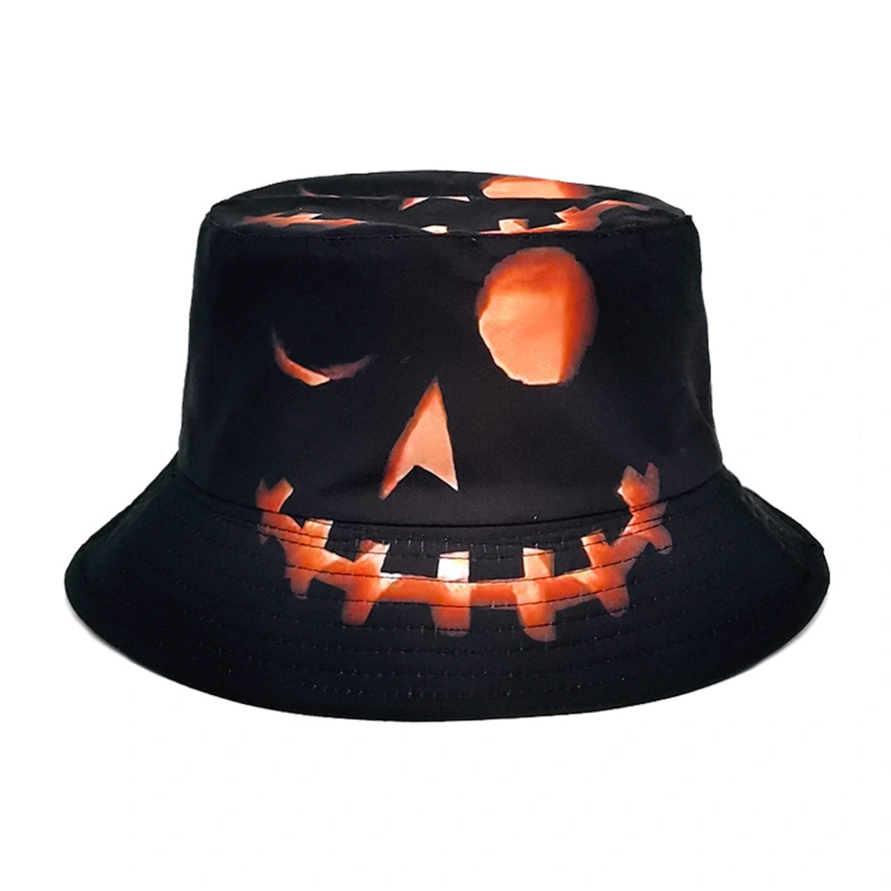 Halloween Bucket Hat Outdoor Wide Brim Reversible Pumpkin Hat