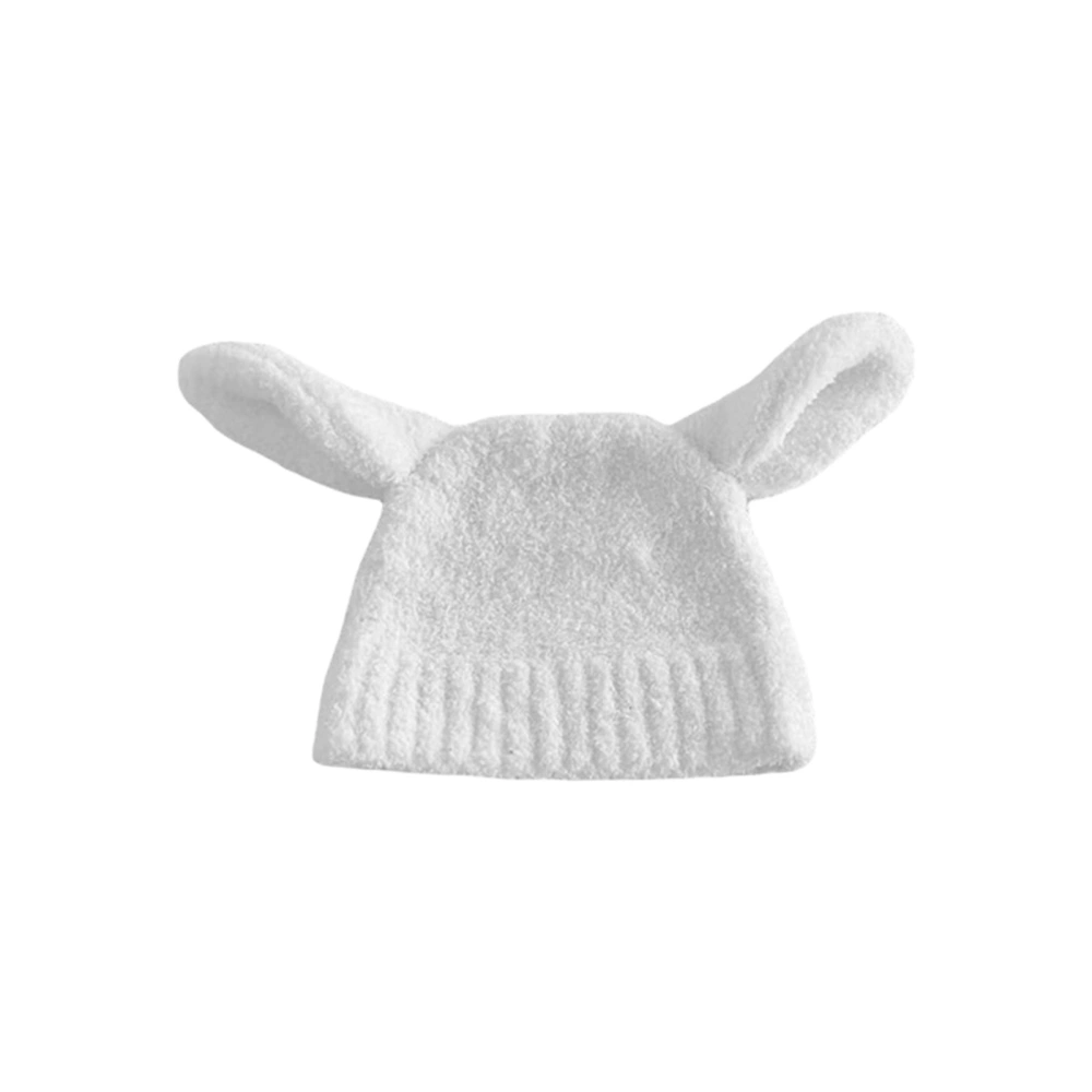 Women Knitted Hat Soft Cute Bunny Ears Beanie Winter Warm Caps 