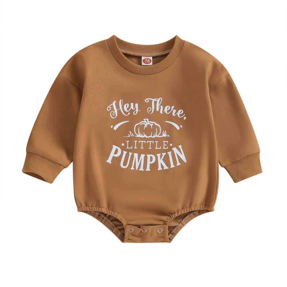 Baby Halloween Sweatshirt Jumpsuit Letter Print Long Sleeve Romper