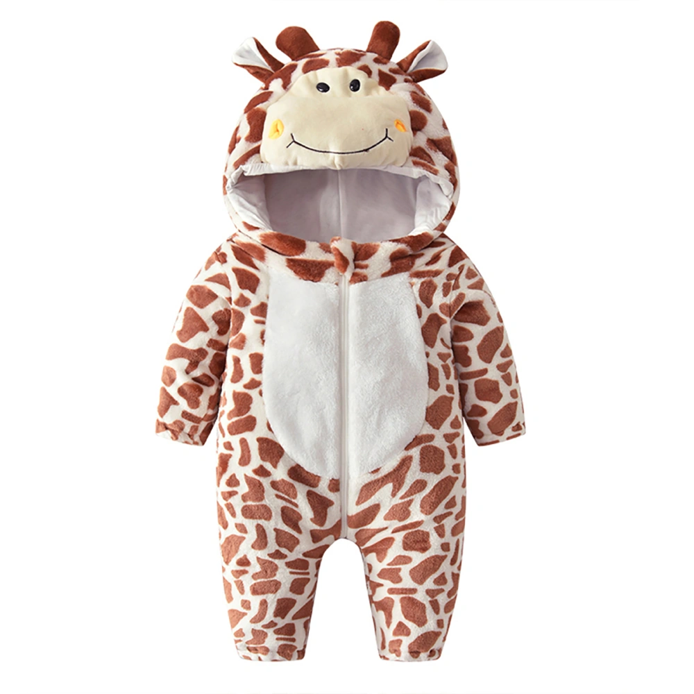 Baby Animal Costume Winter Warm Lion Dinosaur Giraffe Hooded Romper