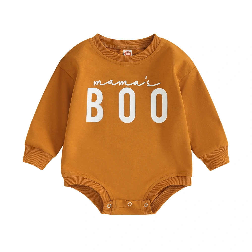 Baby Halloween Rompers Newborn Letter Print Long Sleeve Bodysuit