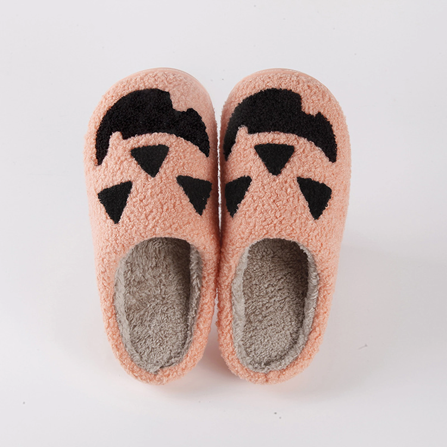 Womens Halloween Pumpkin Slippers Household Thickened Warm Slippers