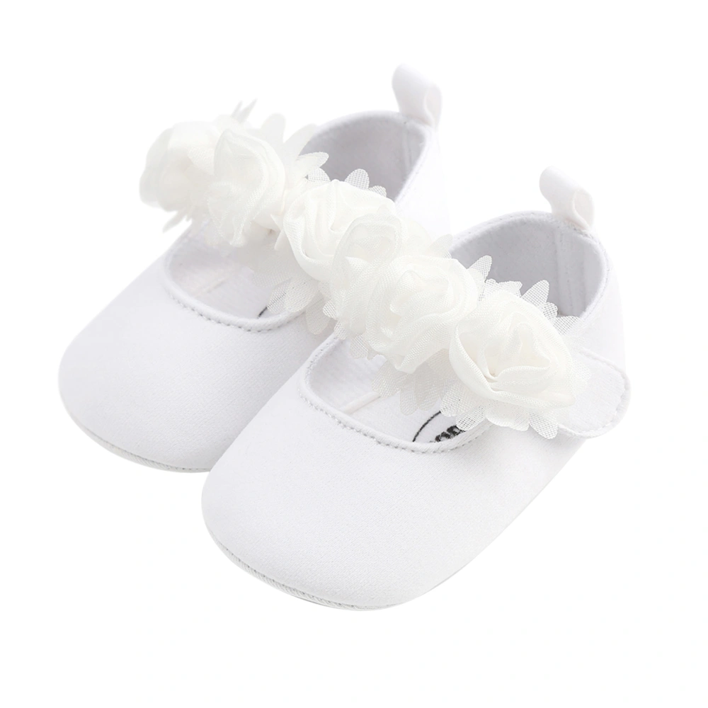 Baby Girl Premium Cloth Flats Infant 3D Flower First Walker Crib Shoes