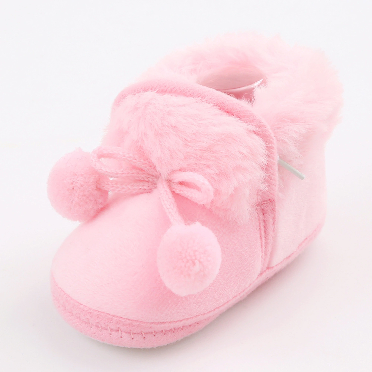 Infant Winter Snow Boots Plush Bobble Decorated Boots Warm Shoes