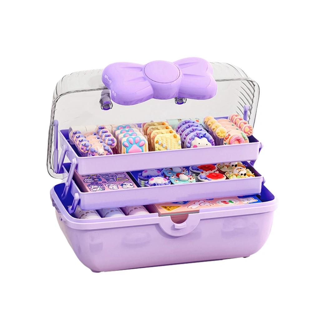 Hair Accessories Organizer Hair Tie Storage Box with Fold Tray